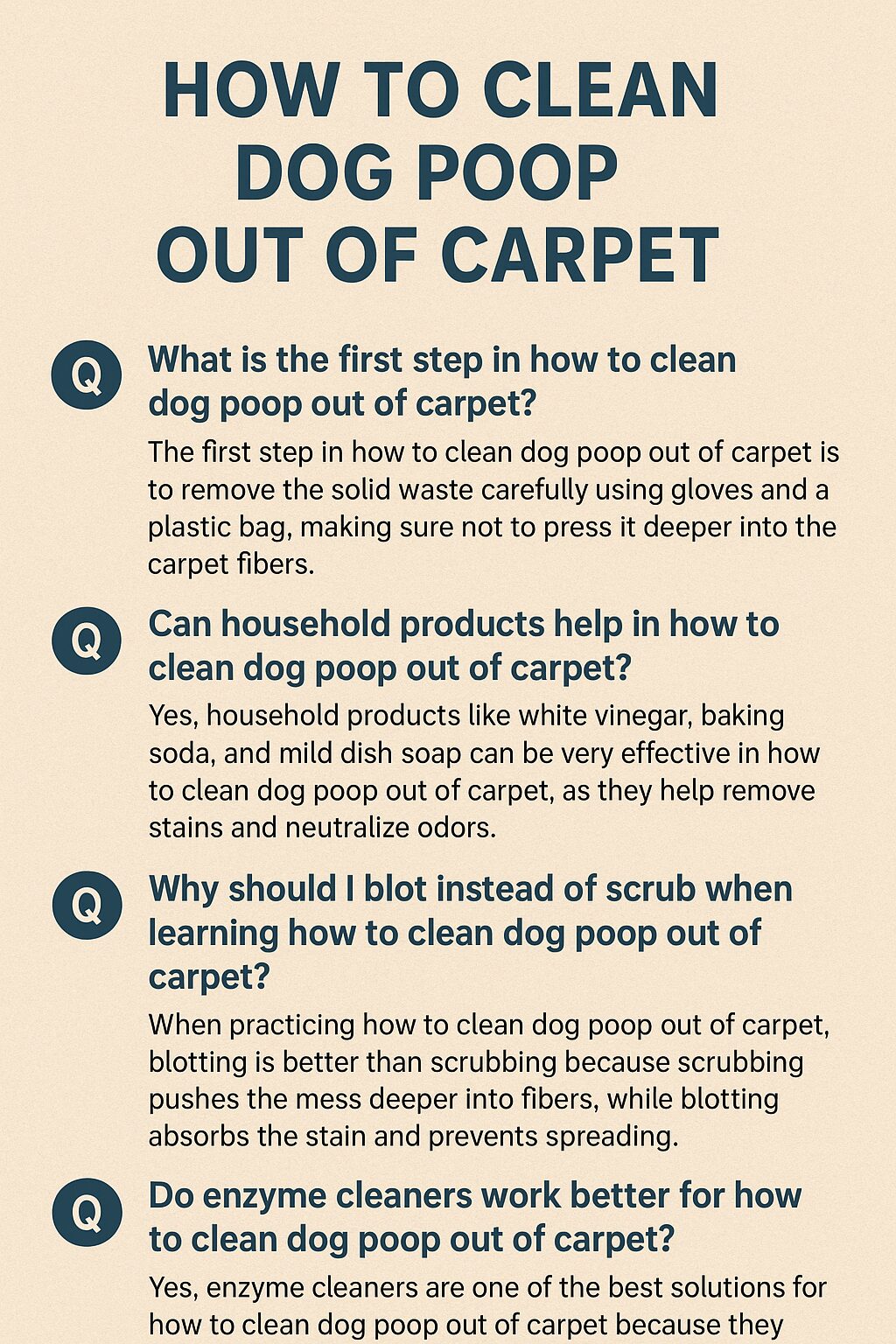 how to clean dog poop out of carpet